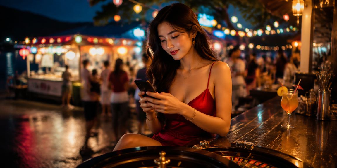 Không khí sôi động tại chợ đêm Côn Đảo với trò chơi roulette