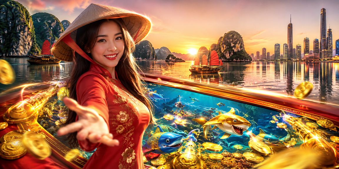 Du khách đội nón lá tại Vịnh Hạ Long trải nghiệm cá cược trực tuyến trên điện thoại