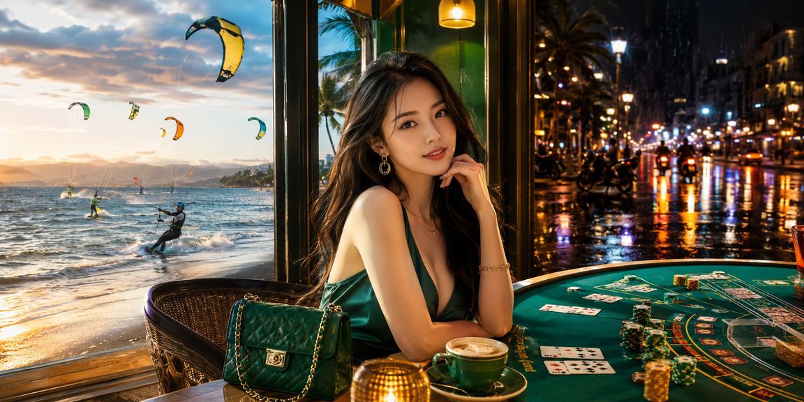 Du khách tại Mũi Né thưởng thức cà phê và chơi Baccarat trực tuyến trên điện thoại